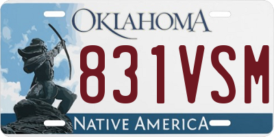 OK license plate 831VSM