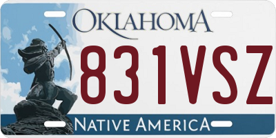 OK license plate 831VSZ
