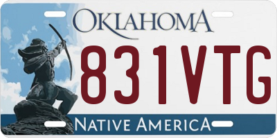 OK license plate 831VTG