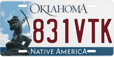 OK license plate 831VTK