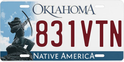 OK license plate 831VTN