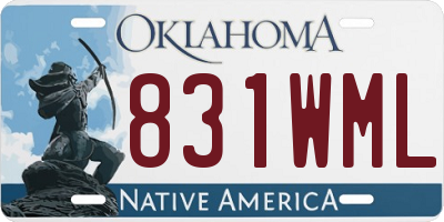 OK license plate 831WML
