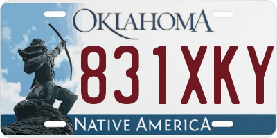 OK license plate 831XKY