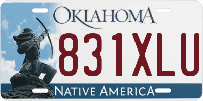 OK license plate 831XLU