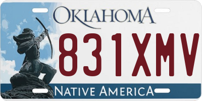 OK license plate 831XMV
