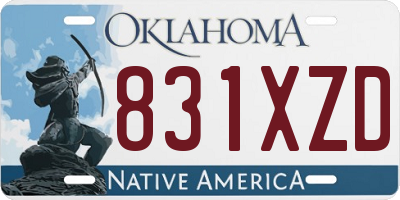 OK license plate 831XZD