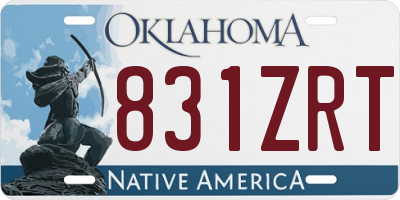 OK license plate 831ZRT