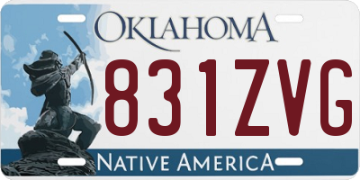 OK license plate 831ZVG