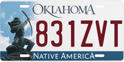 OK license plate 831ZVT