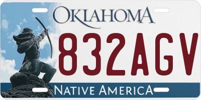 OK license plate 832AGV