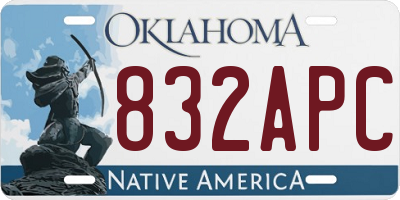 OK license plate 832APC