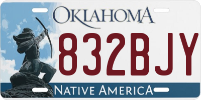 OK license plate 832BJY
