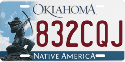 OK license plate 832CQJ