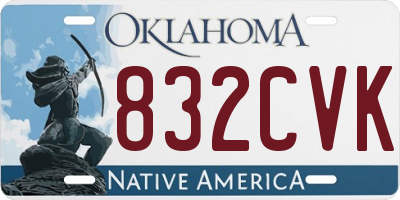 OK license plate 832CVK