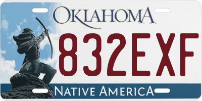 OK license plate 832EXF