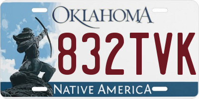OK license plate 832TVK
