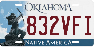 OK license plate 832VFI