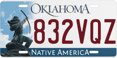 OK license plate 832VQZ