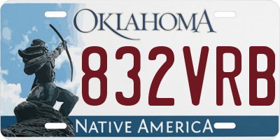 OK license plate 832VRB