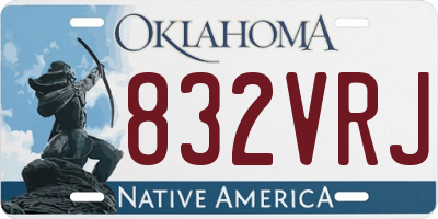 OK license plate 832VRJ