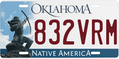 OK license plate 832VRM