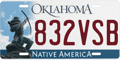 OK license plate 832VSB
