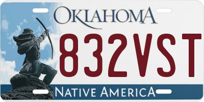 OK license plate 832VST