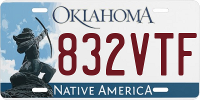 OK license plate 832VTF