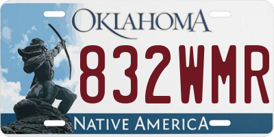 OK license plate 832WMR