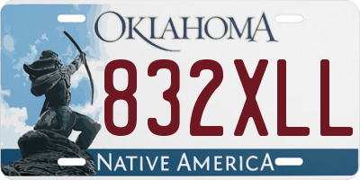 OK license plate 832XLL