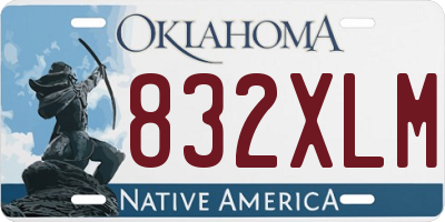 OK license plate 832XLM