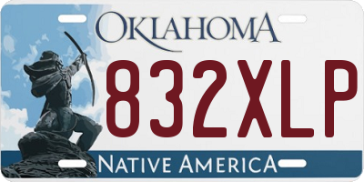 OK license plate 832XLP
