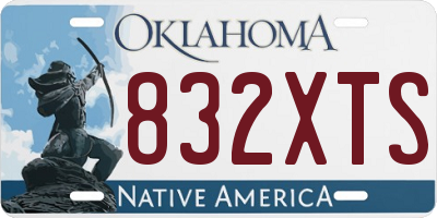 OK license plate 832XTS