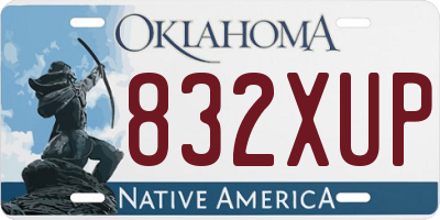 OK license plate 832XUP