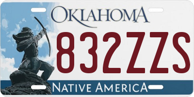 OK license plate 832ZZS