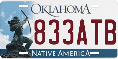 OK license plate 833ATB
