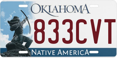OK license plate 833CVT