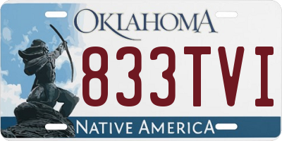 OK license plate 833TVI