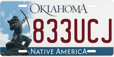 OK license plate 833UCJ
