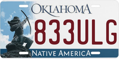 OK license plate 833ULG