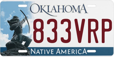 OK license plate 833VRP