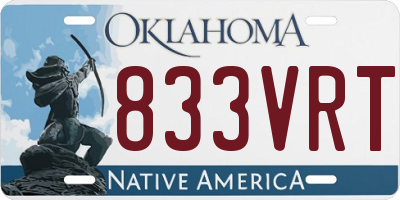 OK license plate 833VRT