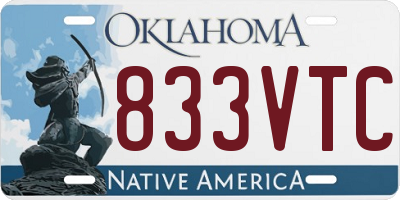 OK license plate 833VTC