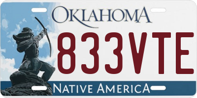 OK license plate 833VTE
