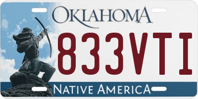 OK license plate 833VTI