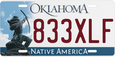 OK license plate 833XLF