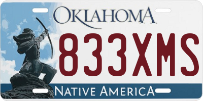 OK license plate 833XMS
