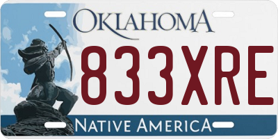 OK license plate 833XRE