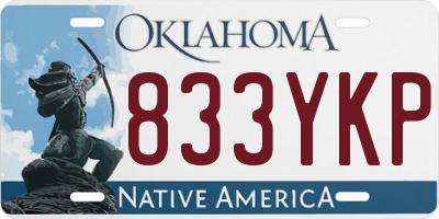 OK license plate 833YKP