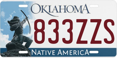 OK license plate 833ZZS